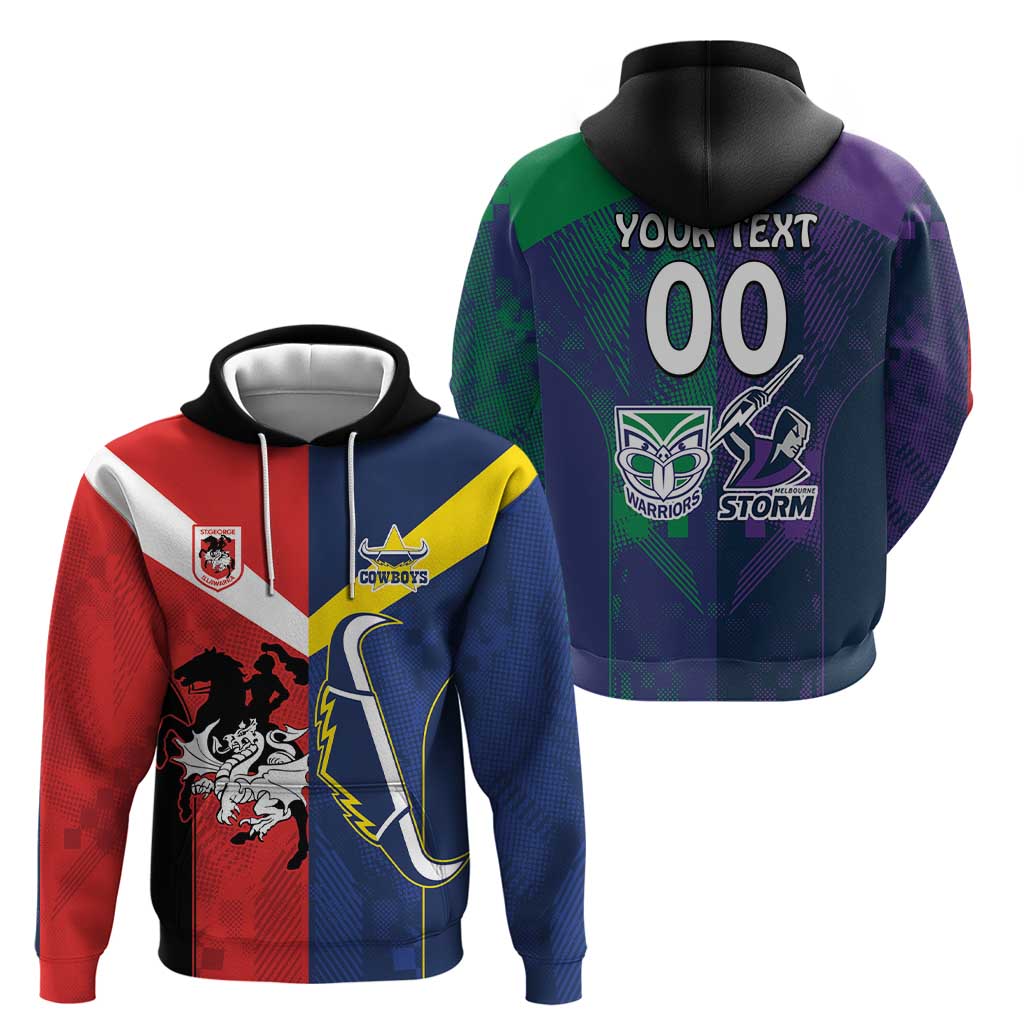 Custom Dragons-Cowboys Combine Storm-Warriors Hoodie Sport Style Version 02 LT9 - Vibe Hoodie Shop
