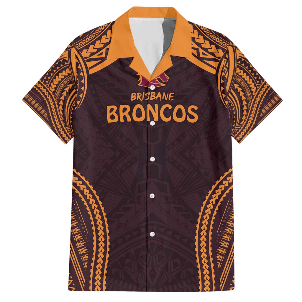 Custom Broncos Rugby Hawaiian Shirt With Polynesian Style - Vibe Hoodie Shop