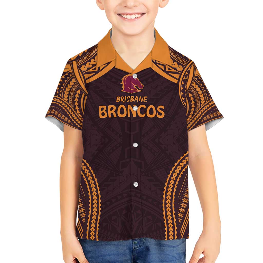 Custom Broncos Rugby Hawaiian Shirt With Polynesian Style - Vibe Hoodie Shop