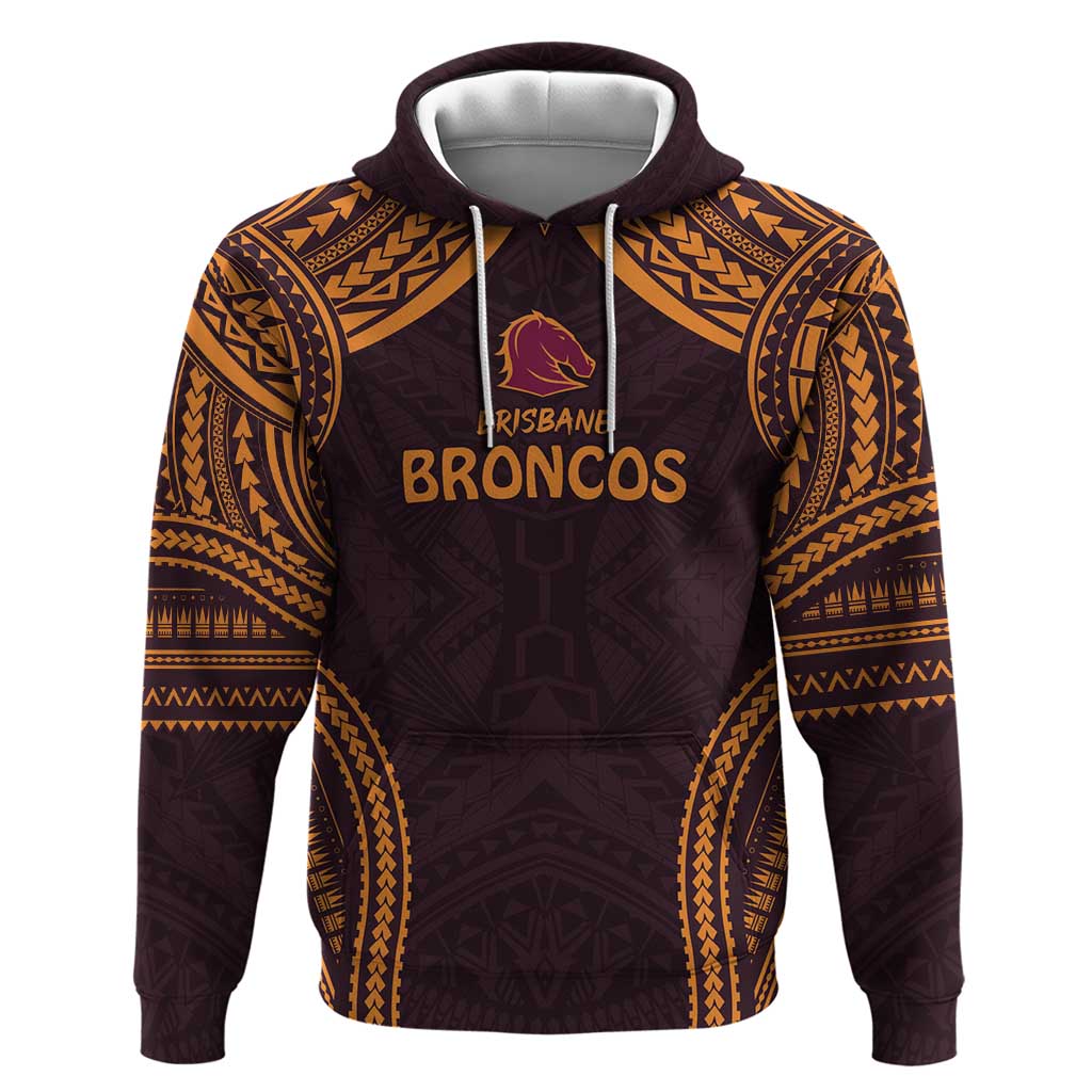 Custom Broncos Rugby Hoodie With Polynesian Style LT9 - Vibe Hoodie Shop