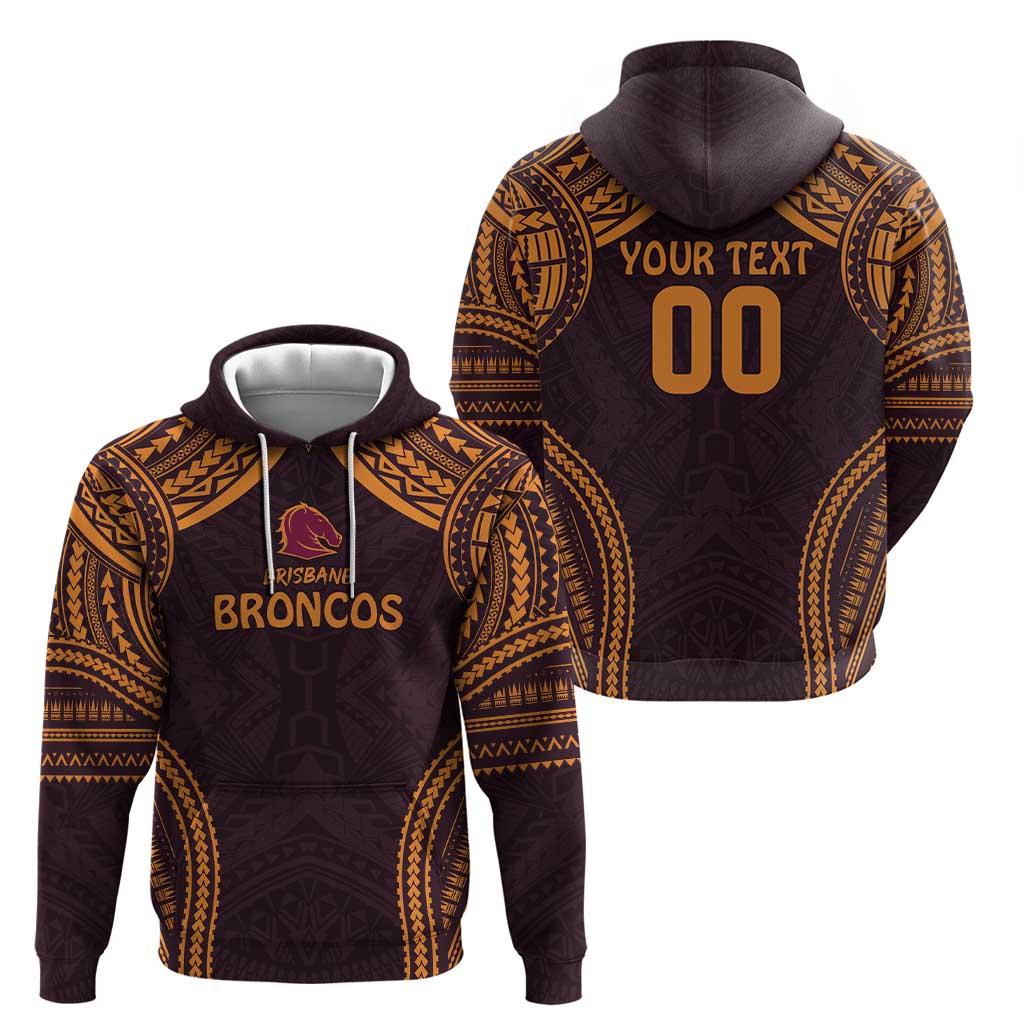 Custom Broncos Rugby Hoodie With Polynesian Style LT9 - Vibe Hoodie Shop