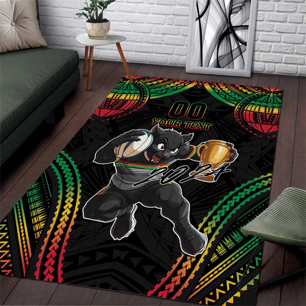 Custom Panthers Champion Grand Final 2024 Area Rug With Polynesian Style - Vibe Hoodie Shop