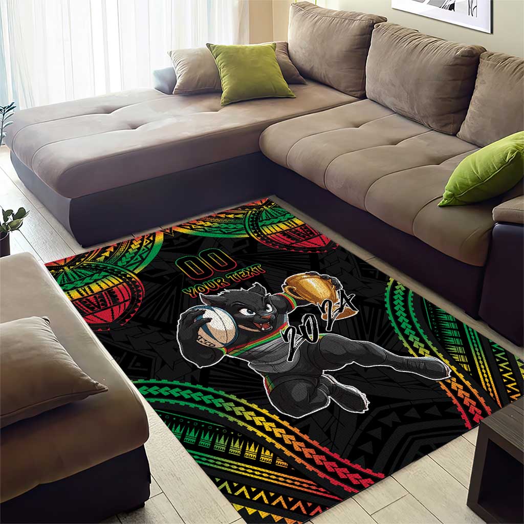 Custom Panthers Champion Grand Final 2024 Area Rug With Polynesian Style - Vibe Hoodie Shop