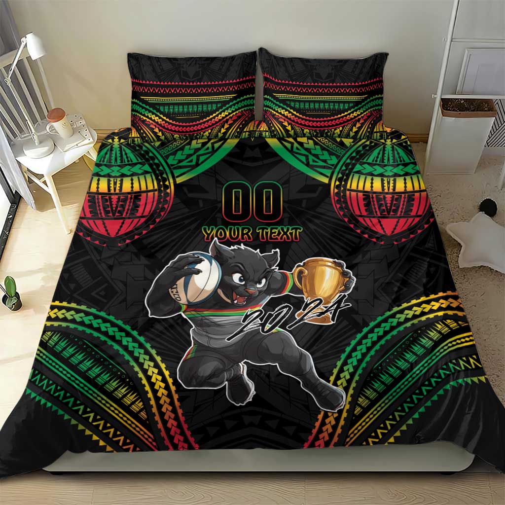 Custom Panthers Champion Grand Final 2024 Bedding Set With Polynesian Style - Vibe Hoodie Shop