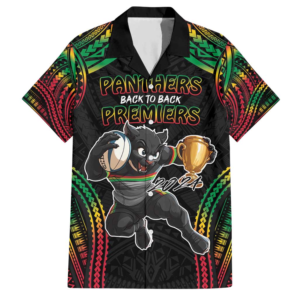 Custom Panthers Champion Grand Final 2024 Hawaiian Shirt With Polynesian Style - Vibe Hoodie Shop