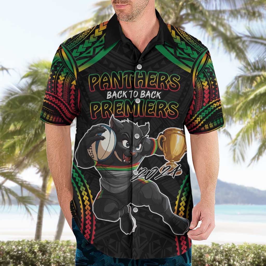 Custom Panthers Champion Grand Final 2024 Hawaiian Shirt With Polynesian Style - Vibe Hoodie Shop