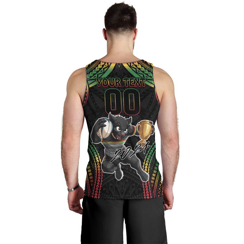 Custom Panthers Champion Grand Final 2024 Men Tank Top With Polynesian Style - Vibe Hoodie Shop
