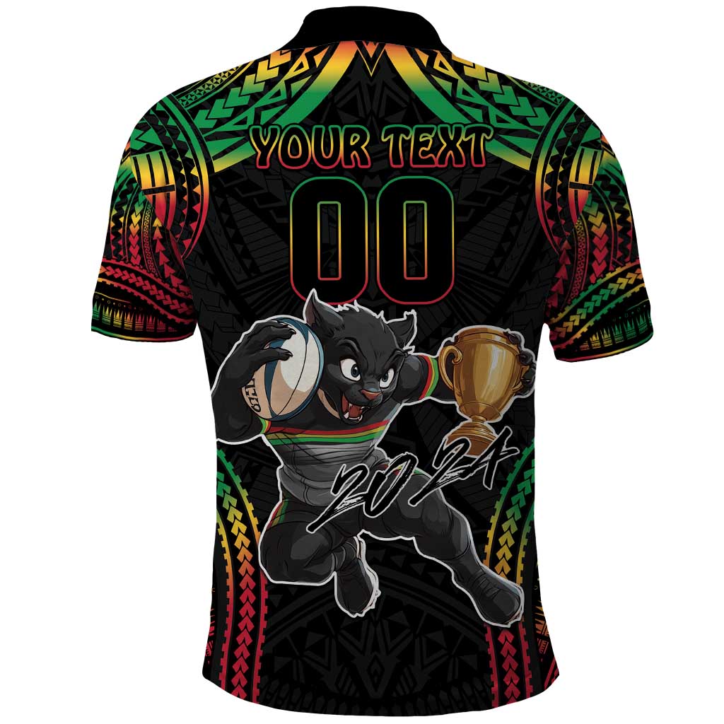 Custom Panthers Champion Grand Final 2024 Polo Shirt With Polynesian Style LT9 - Vibe Hoodie Shop