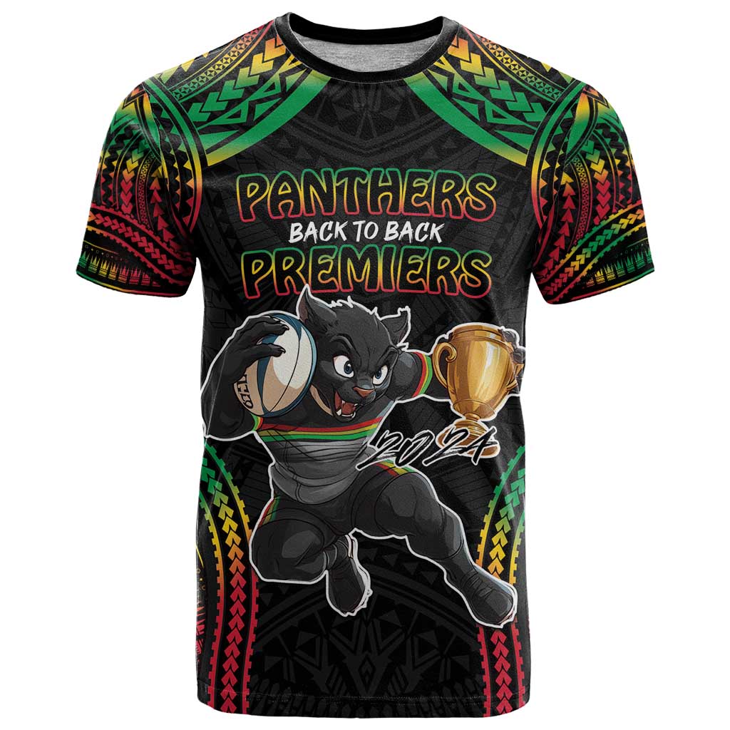 Custom Panthers Champion Grand Final 2024 T Shirt With Polynesian Style LT9 - Vibe Hoodie Shop