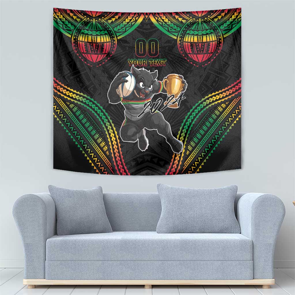 Custom Panthers Champion Grand Final 2024 Tapestry With Polynesian Style - Vibe Hoodie Shop