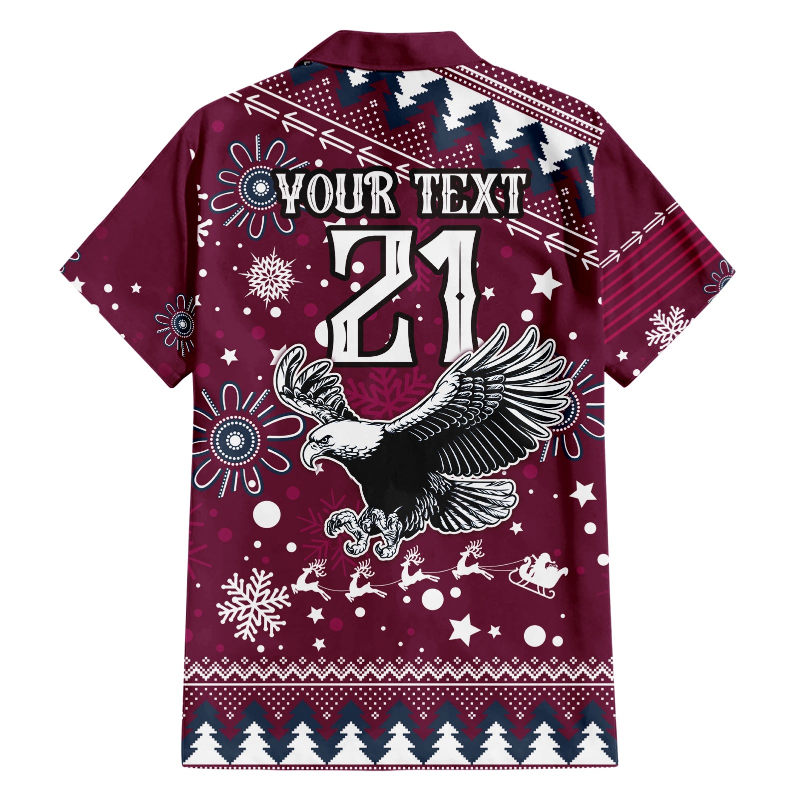 Custom Sea Eagles Rugby Hawaiian Shirt Manly Boys Victory 2023 Christmas Vibe - Vibe Hoodie Shop