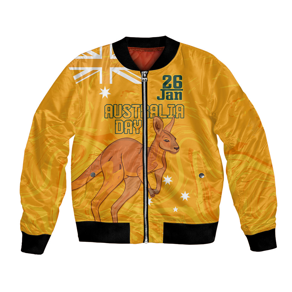 Personalised Matildas Australia Day Bomber Jacket Proud To Be Tillies Gold Version - Vibe Hoodie Shop