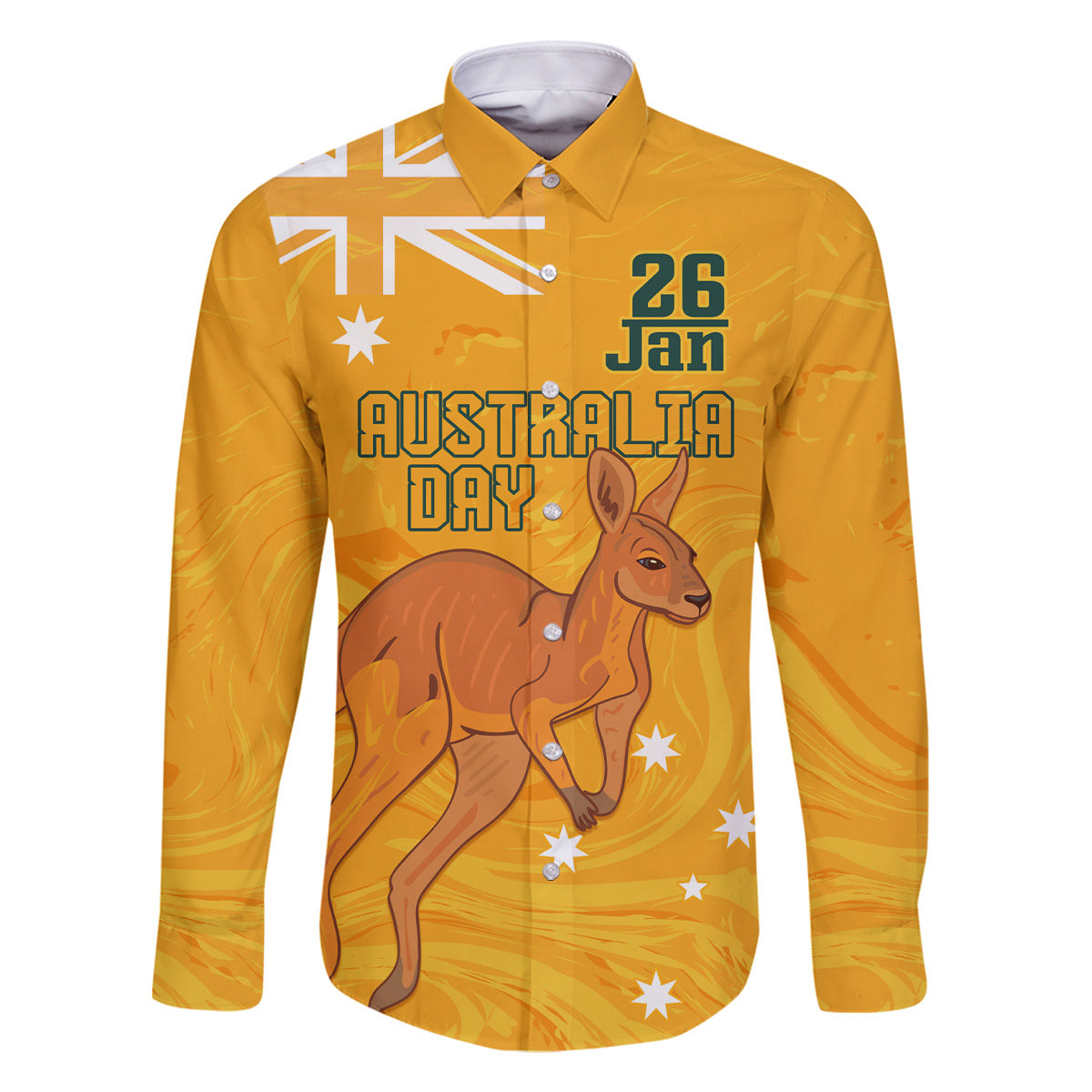 Personalised Matildas Australia Day Family Matching Long Sleeve Bodycon Dress and Hawaiian Shirt Proud To Be Tillies Gold Version