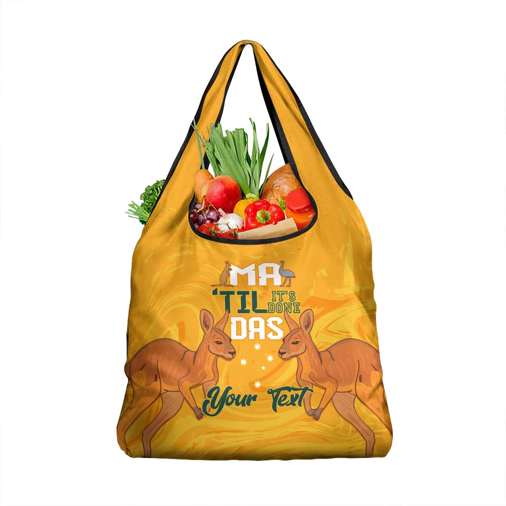 Personalised Matildas Australia Day Grocery Bag Proud To Be Tillies Gold Version