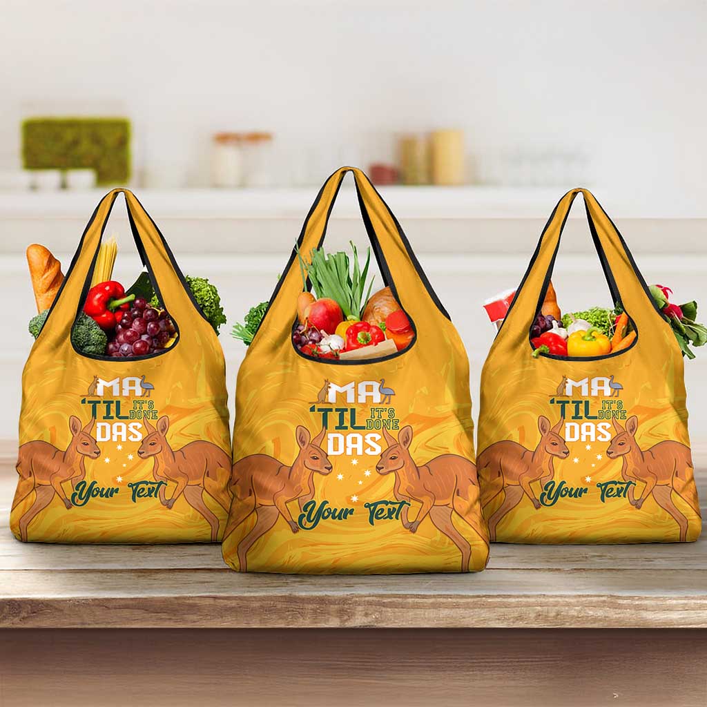 Personalised Matildas Australia Day Grocery Bag Proud To Be Tillies Gold Version