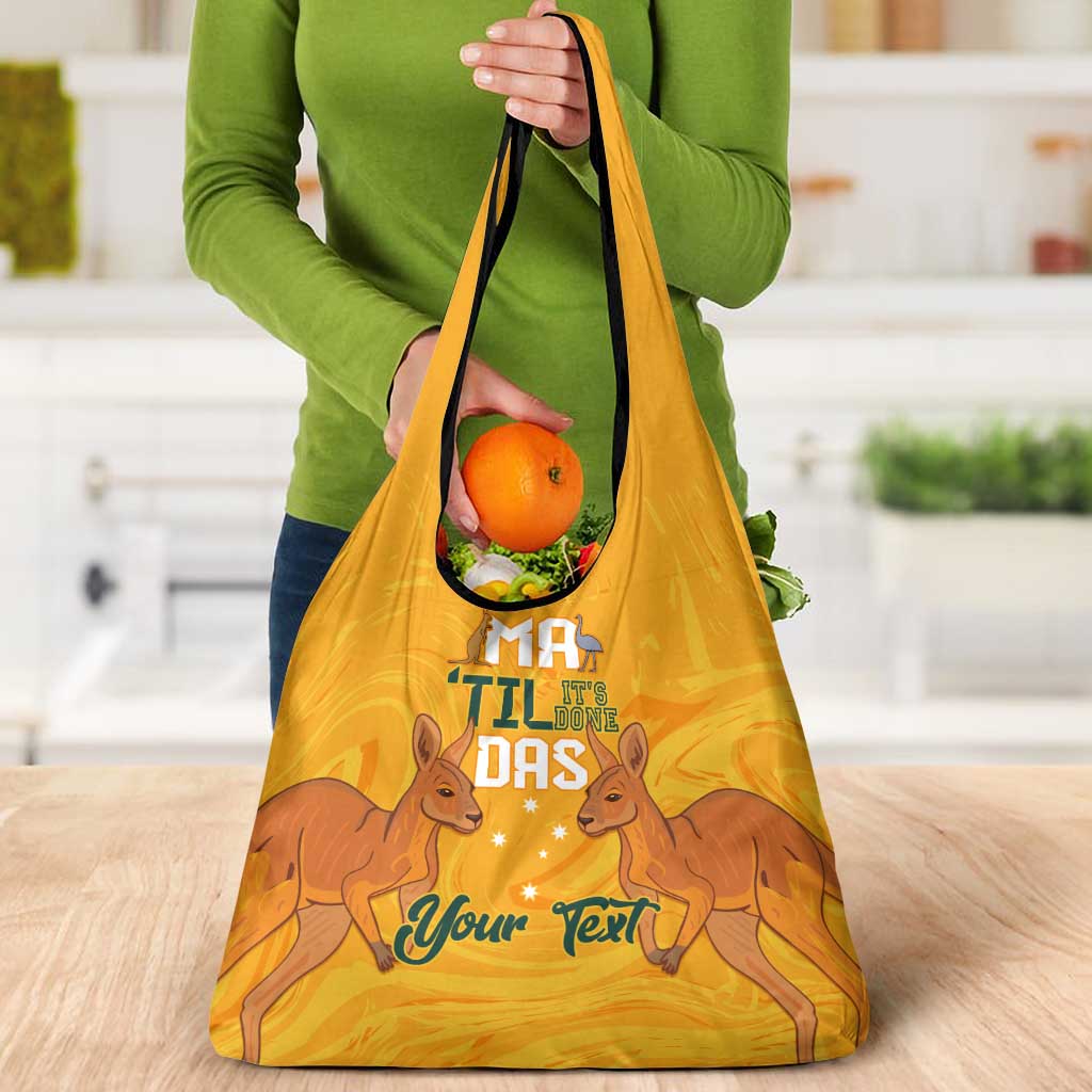 Personalised Matildas Australia Day Grocery Bag Proud To Be Tillies Gold Version