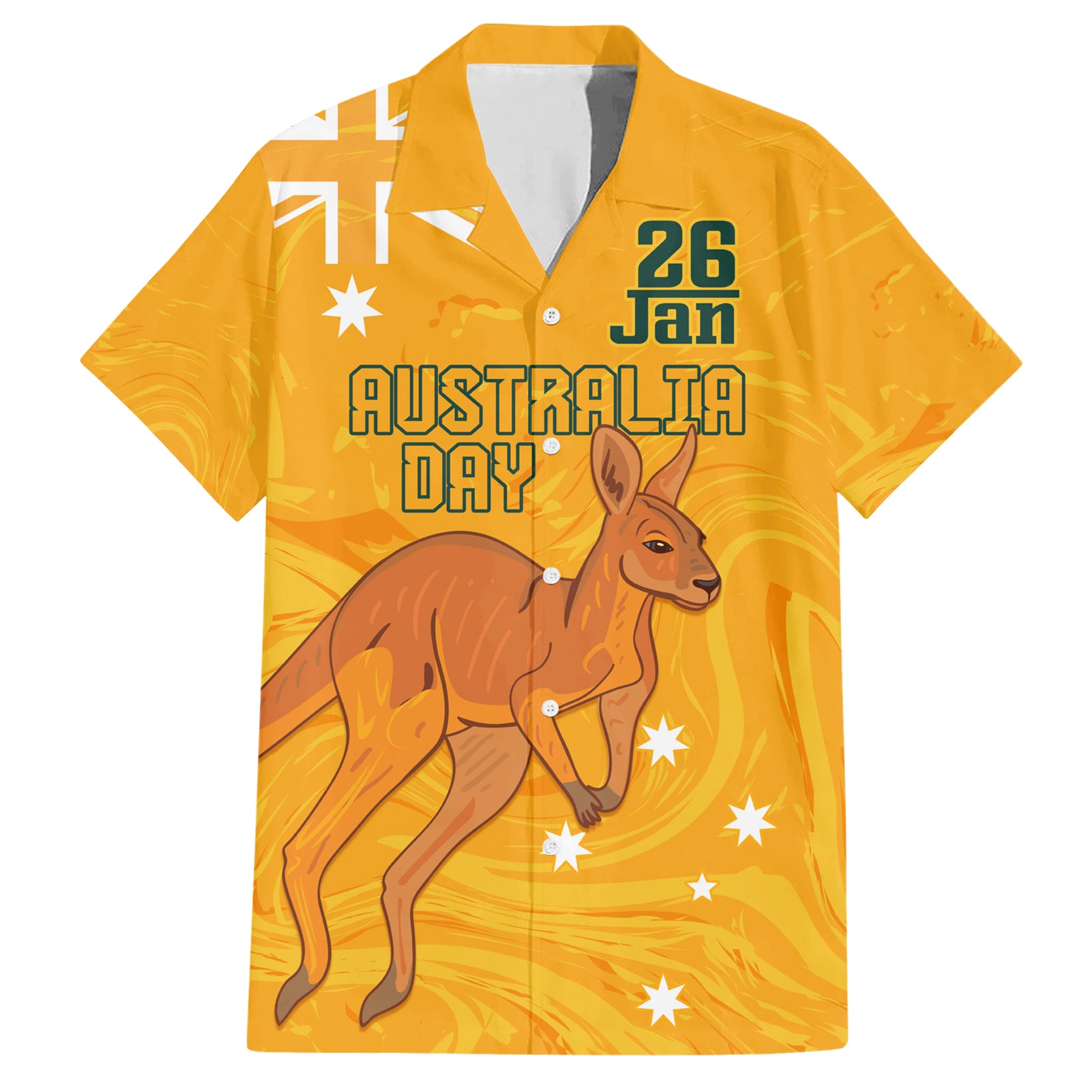 Personalised Matildas Australia Day Hawaiian Shirt Proud To Be Tillies Gold Version - Vibe Hoodie Shop