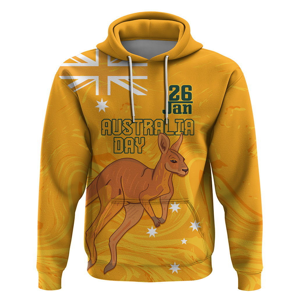 Personalised Matildas Australia Day Hoodie Proud To Be Tillies Gold Version LT9 - Vibe Hoodie Shop