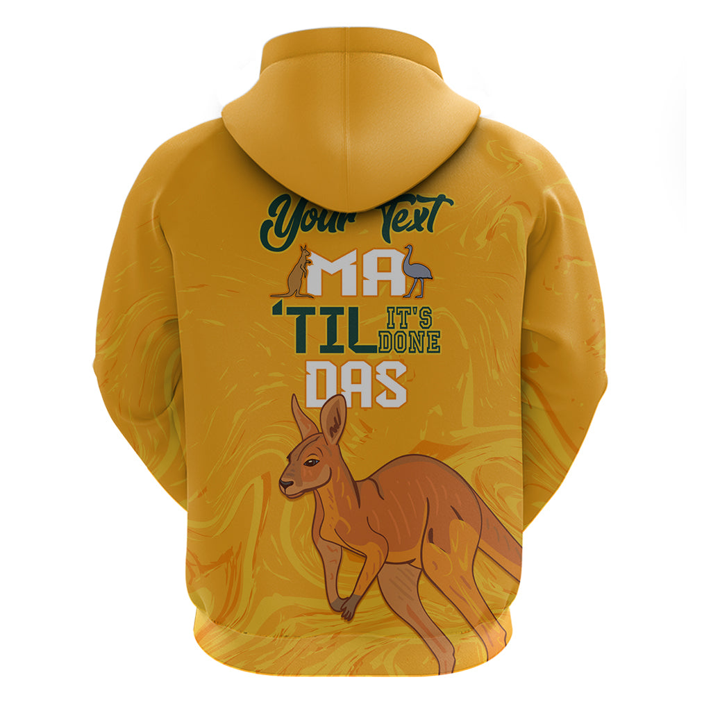 Personalised Matildas Australia Day Hoodie Proud To Be Tillies Gold Version LT9 - Vibe Hoodie Shop