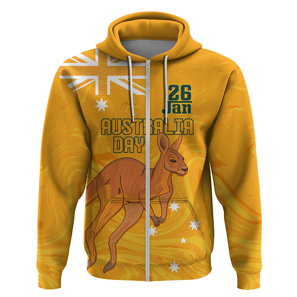 Personalised Matildas Australia Day Hoodie Proud To Be Tillies Gold Version LT9 - Vibe Hoodie Shop