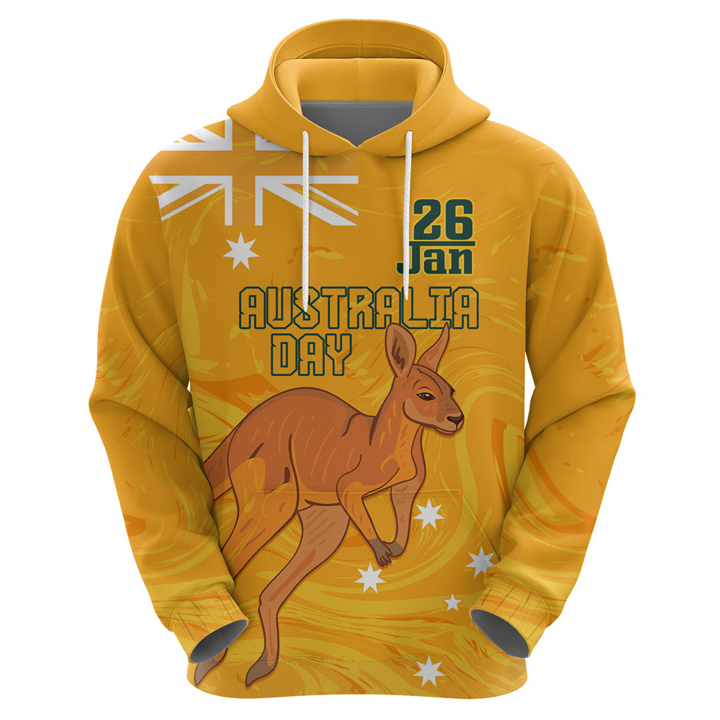 Personalised Matildas Australia Day Hoodie Proud To Be Tillies Gold Version LT9 - Vibe Hoodie Shop