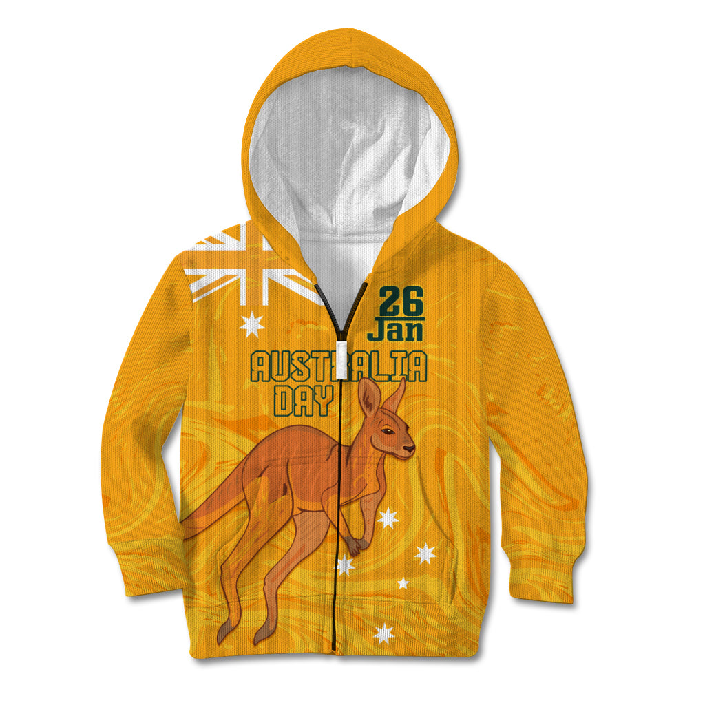 Personalised Matildas Australia Day Kid Hoodie Proud To Be Tillies Gold Version - Vibe Hoodie Shop