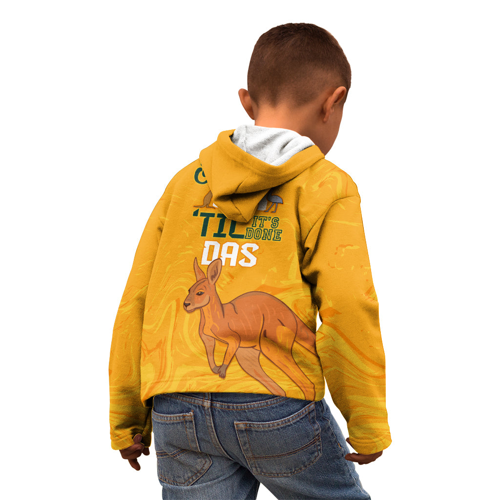 Personalised Matildas Australia Day Kid Hoodie Proud To Be Tillies Gold Version - Vibe Hoodie Shop