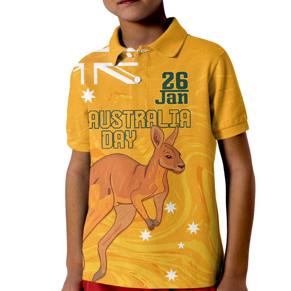 Personalised Matildas Australia Day Kid Polo Shirt Proud To Be Tillies Gold Version - Vibe Hoodie Shop