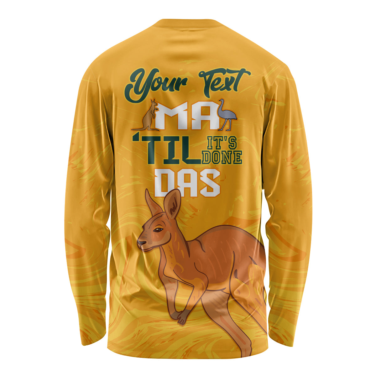 Personalised Matildas Australia Day Long Sleeve Shirt Proud To Be Tillies Gold Version - Vibe Hoodie Shop