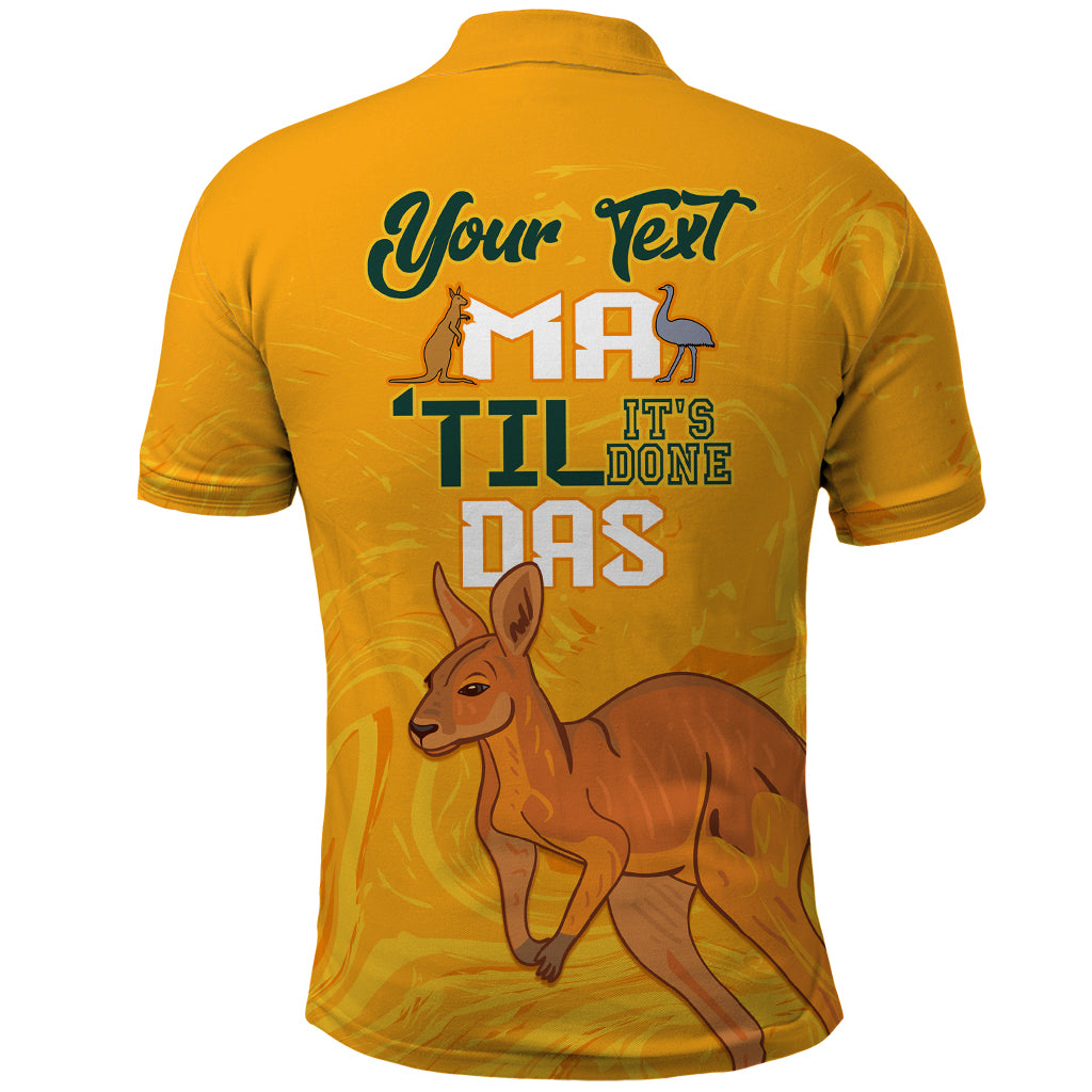 Personalised Matildas Australia Day Polo Shirt Proud To Be Tillies Gold Version LT9 - Vibe Hoodie Shop