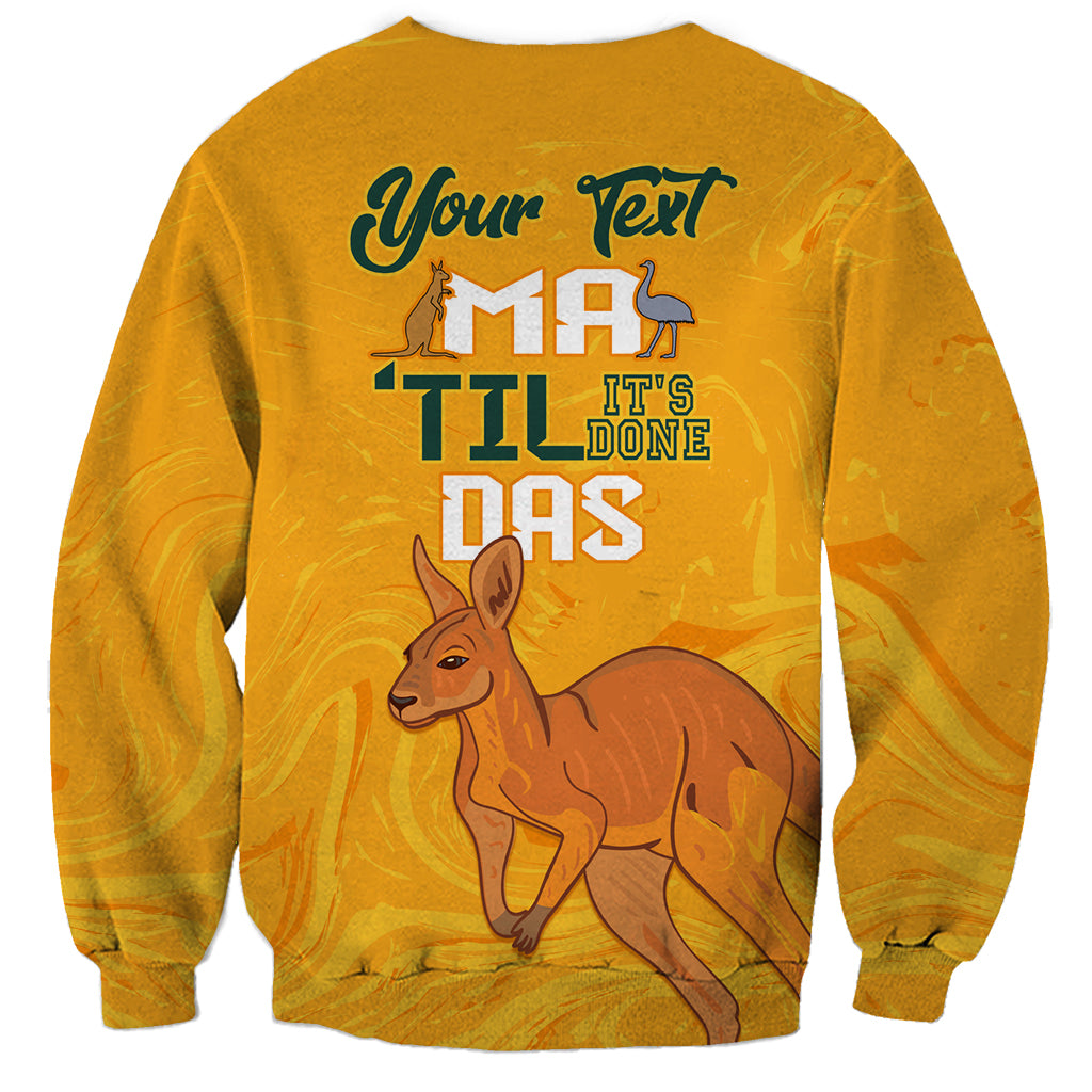 Personalised Matildas Australia Day Sweatshirt Proud To Be Tillies Gold Version - Vibe Hoodie Shop