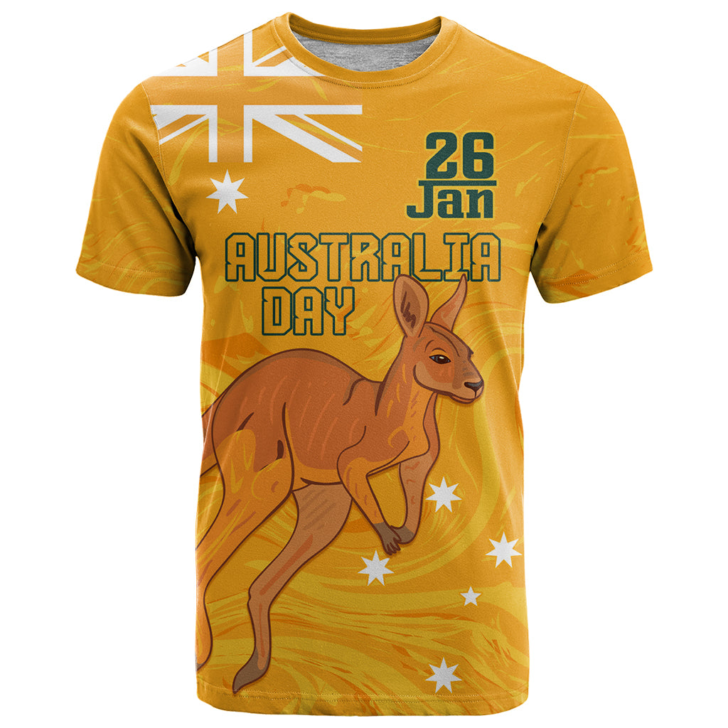 Personalised Matildas Australia Day T Shirt Proud To Be Tillies Gold Version LT9 - Vibe Hoodie Shop