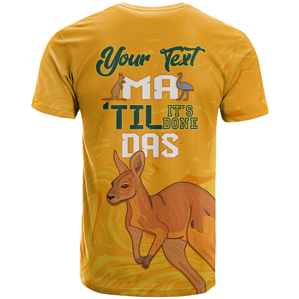 Personalised Matildas Australia Day T Shirt Proud To Be Tillies Gold Version LT9 - Vibe Hoodie Shop