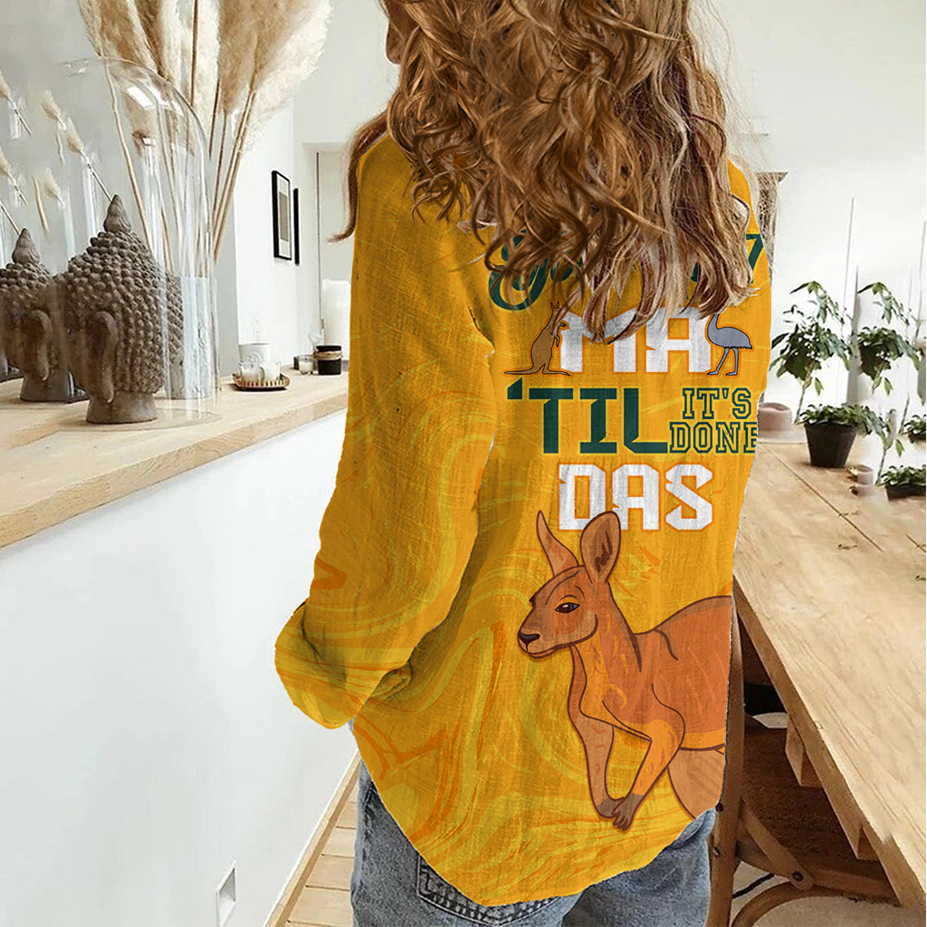 Personalised Matildas Australia Day Women Casual Shirt Proud To Be Tillies Gold Version - Vibe Hoodie Shop