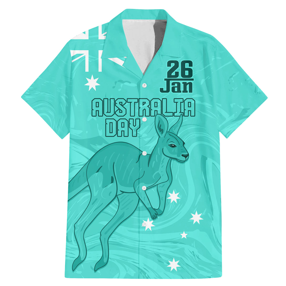 Personalised Matildas Australia Day Family Matching Mermaid Dress and Hawaiian Shirt Proud To Be Tillies Turquoise Version