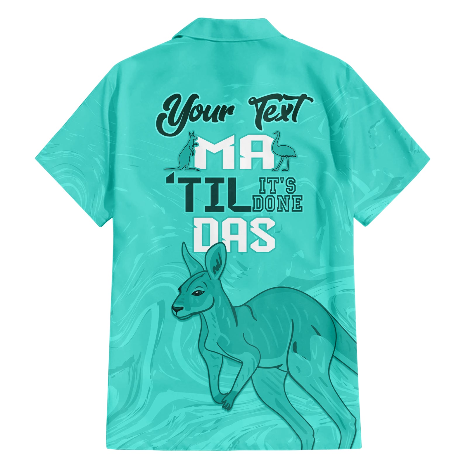 Personalised Matildas Australia Day Hawaiian Shirt Proud To Be Tillies Turquoise Version - Vibe Hoodie Shop