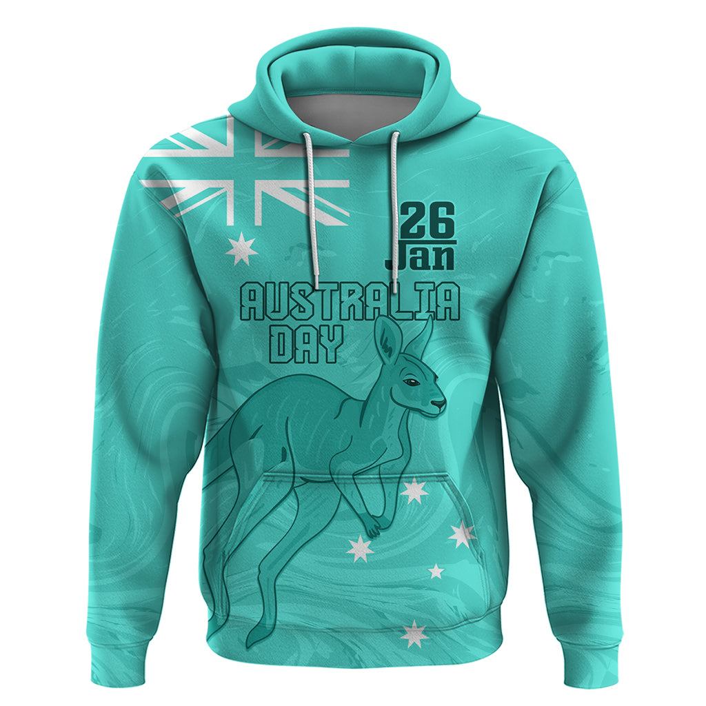 Personalised Matildas Australia Day Hoodie Proud To Be Tillies Turquoise Version LT9 - Vibe Hoodie Shop