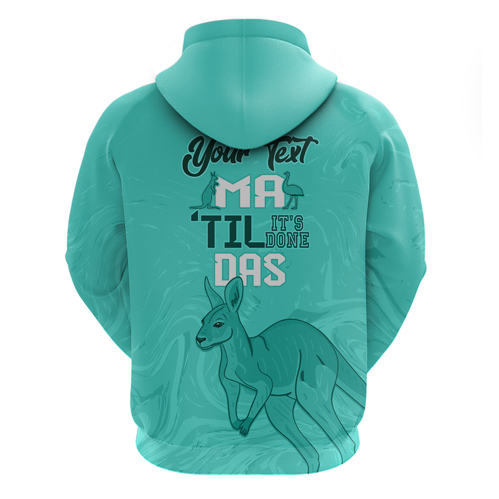 Personalised Matildas Australia Day Hoodie Proud To Be Tillies Turquoise Version LT9 - Vibe Hoodie Shop