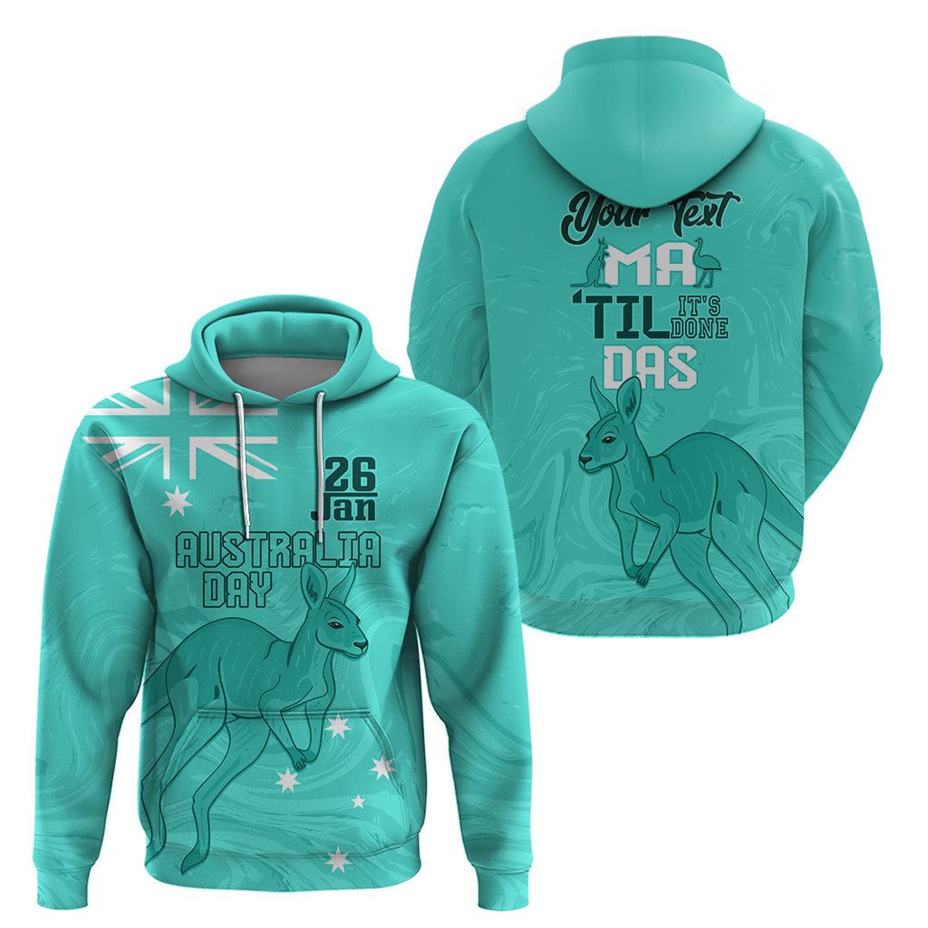 Personalised Matildas Australia Day Hoodie Proud To Be Tillies Turquoise Version LT9 - Vibe Hoodie Shop