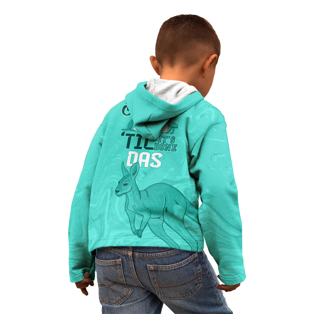 Personalised Matildas Australia Day Kid Hoodie Proud To Be Tillies Turquoise Version - Vibe Hoodie Shop