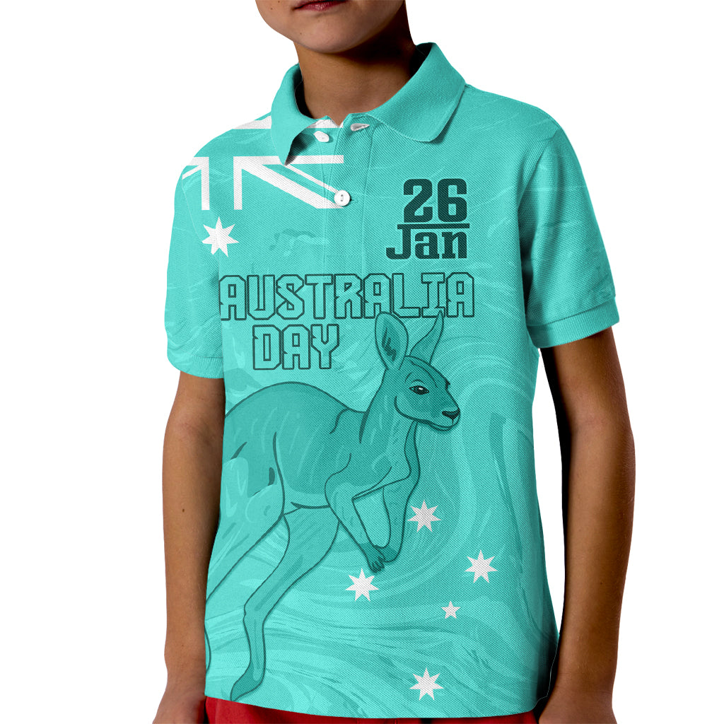 Personalised Matildas Australia Day Kid Polo Shirt Proud To Be Tillies Turquoise Version - Vibe Hoodie Shop