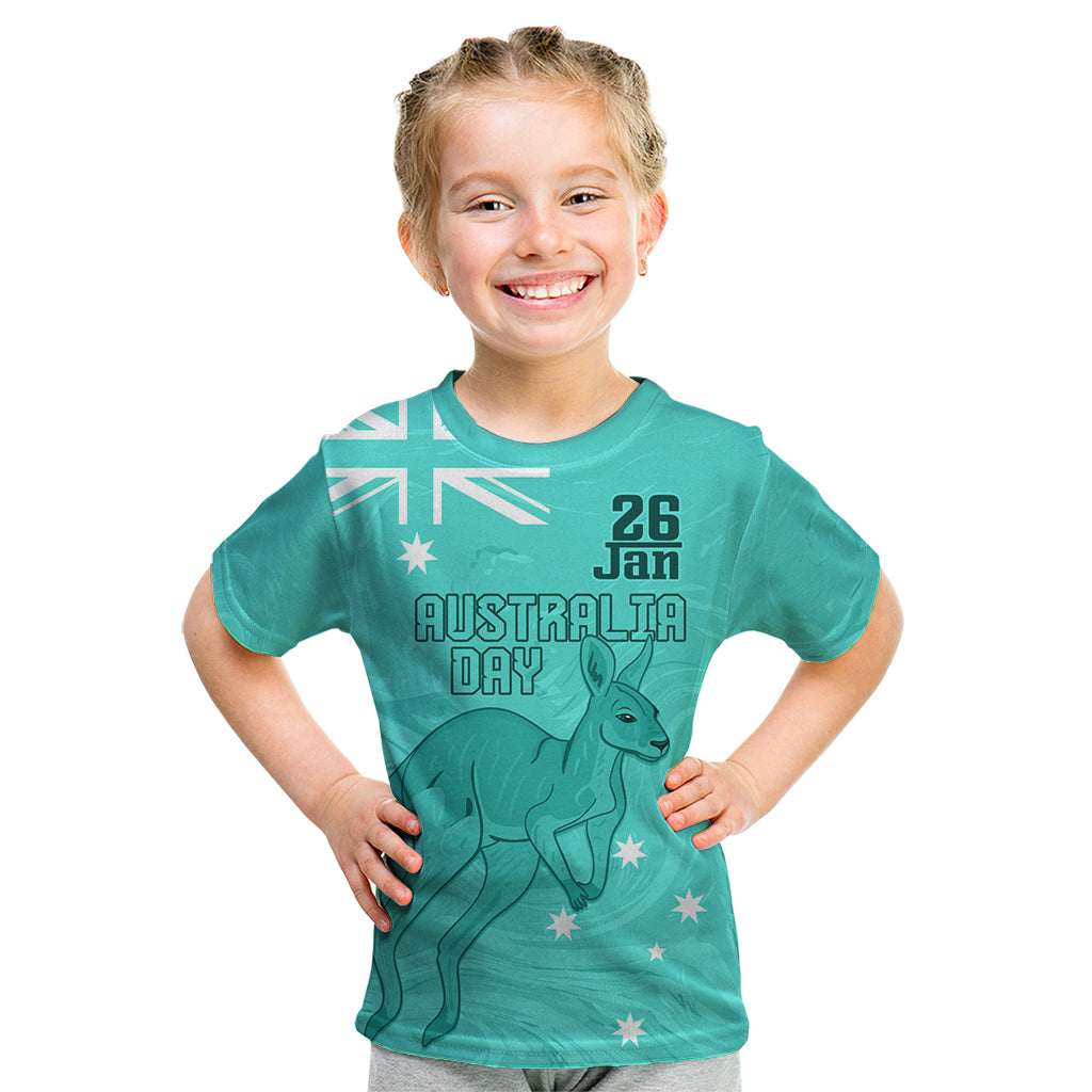 Personalised Matildas Australia Day Kid T Shirt Proud To Be Tillies Turquoise Version - Vibe Hoodie Shop