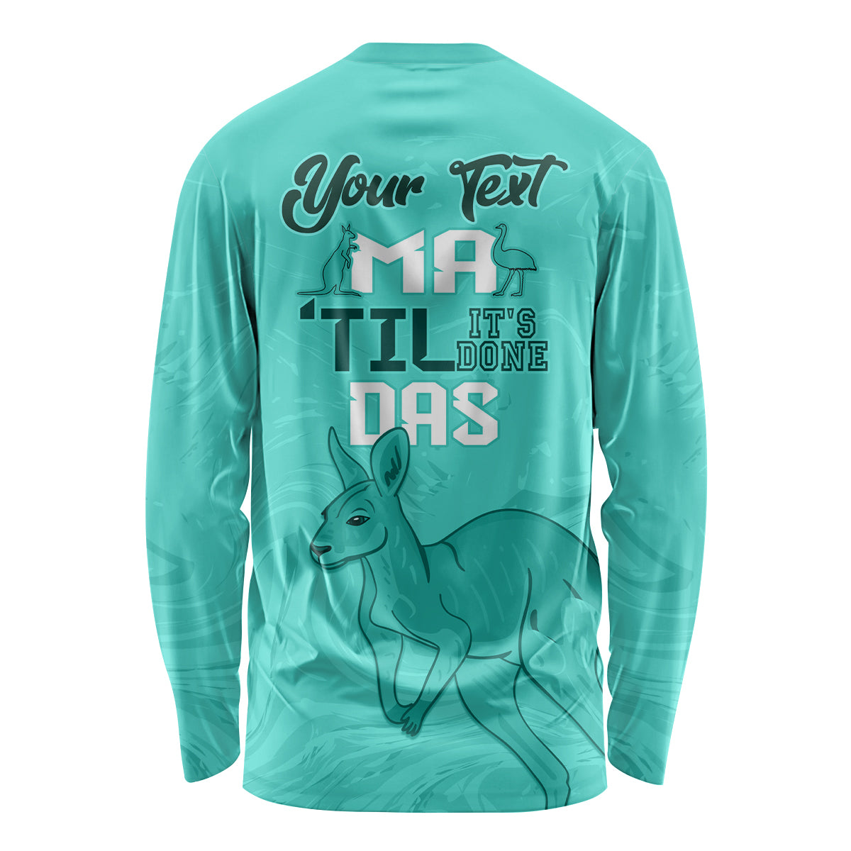 Personalised Matildas Australia Day Long Sleeve Shirt Proud To Be Tillies Turquoise Version - Vibe Hoodie Shop