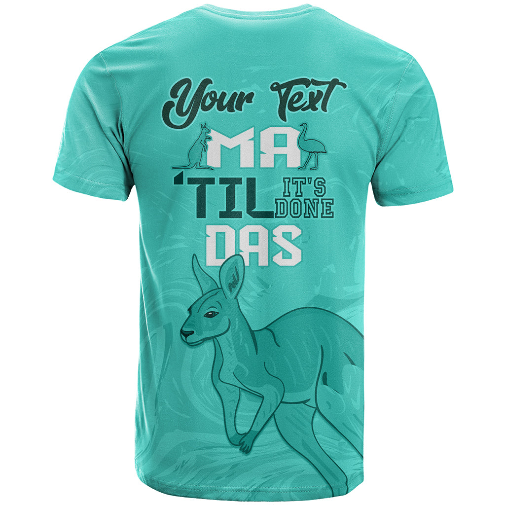 Personalised Matildas Australia Day T Shirt Proud To Be Tillies Turquoise Version LT9 - Vibe Hoodie Shop