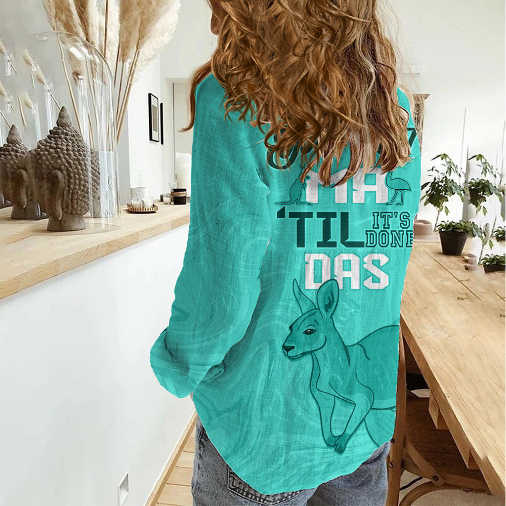 Personalised Matildas Australia Day Women Casual Shirt Proud To Be Tillies Turquoise Version - Vibe Hoodie Shop