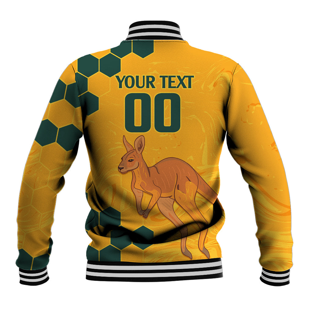 Custom Australia Day Soccer Socceroos Baseball Jacket We Are One And Free - Vibe Hoodie Shop