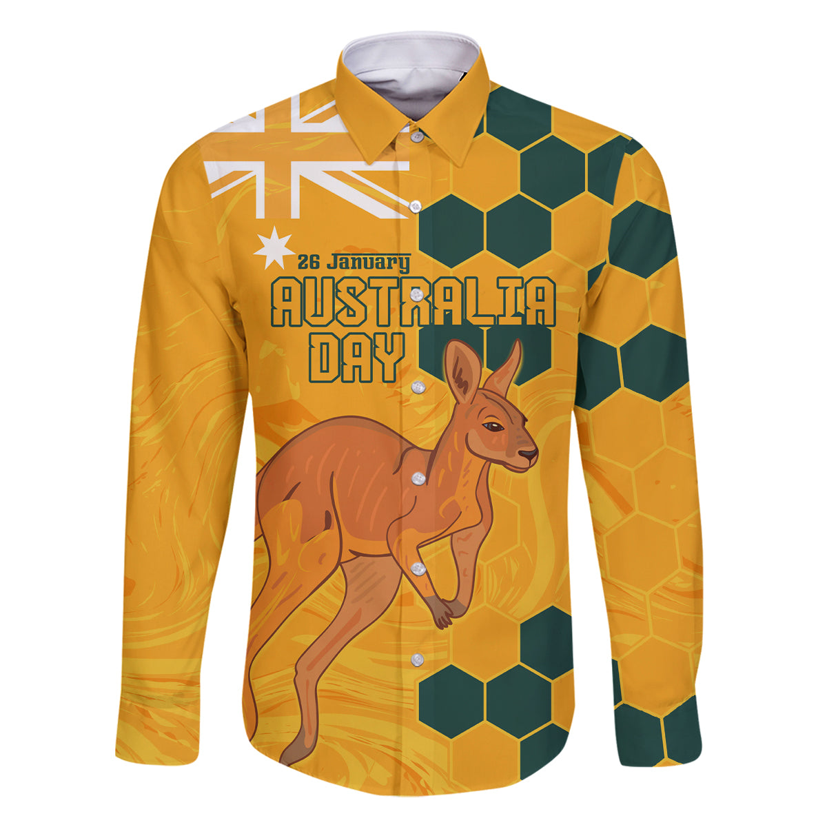 Custom Australia Day Soccer Socceroos Family Matching Long Sleeve Bodycon Dress and Hawaiian Shirt We Are One And Free