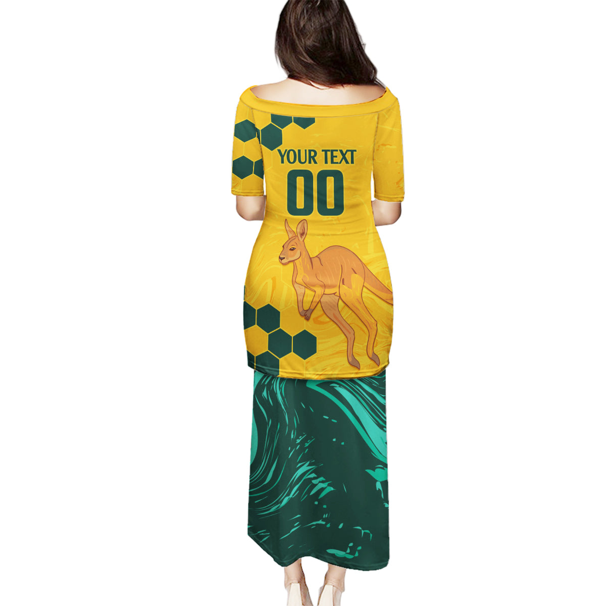 Custom Australia Day Soccer Socceroos Family Matching Puletasi and Hawaiian Shirt We Are One And Free