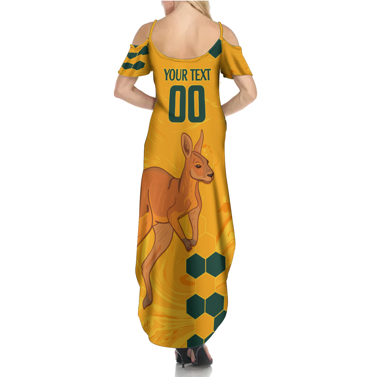 Custom Australia Day Soccer Socceroos Family Matching Summer Maxi Dress and Hawaiian Shirt We Are One And Free