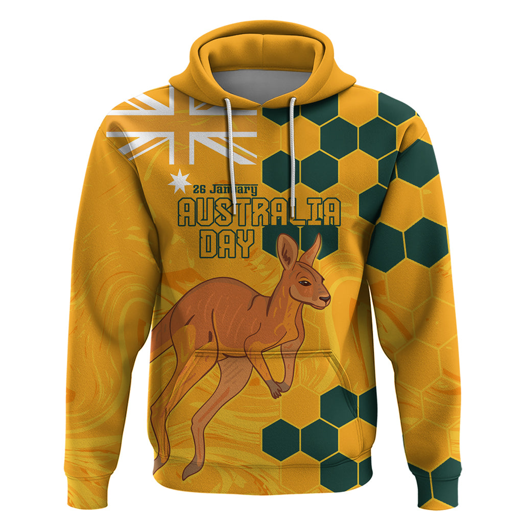 Custom Australia Day Soccer Socceroos Hoodie We Are One And Free LT9 - Vibe Hoodie Shop